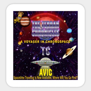 The Terran Chronicles: A Voyager in Chronospace Sticker